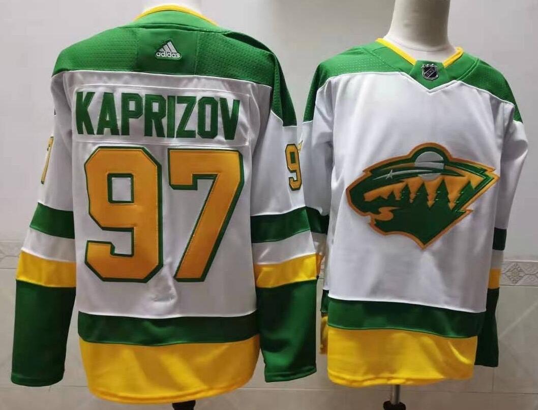 Personalized Wild 97 Kirill Kaprizov White 2020-21 Reverse Retro Jersey