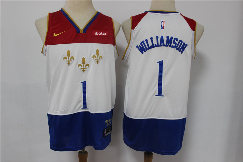 Personalized Pelicans 1 Zion Williamson White 2020-21 City Edition Swingman Jersey