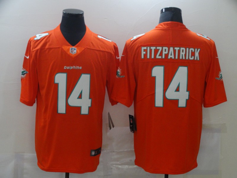 Personalized Dolphins 14 Ryan Fitzpatrick Orange Untouchable Limited Jersey