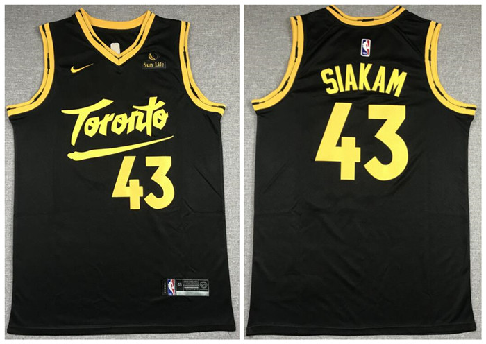 Personalized Raptors 43 Pascal Siakam Black 2021 City Edition Swingman Jersey