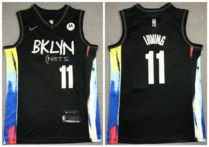 Personalized Nets 11 Kyrie Irving Black 2021 City Edition Swingman Jersey