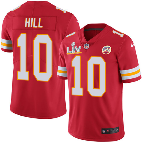 Personalized Chiefs #10 Tyreek Hill Red Team Color Youth Super Bowl LV Bound Stitched NFL Untouchable Limited Jersey