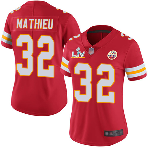 Personalized Chiefs #32 Tyrann Mathieu Red Team Color Women’s Super Bowl LV Bound Stitched NFL Untouchable Limited Jersey