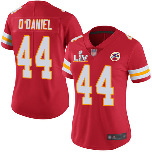 Personalized Chiefs #44 Dorian O’Daniel Red Team Color Women’s Super Bowl LV Bound Stitched NFL Untouchable Limited Jersey