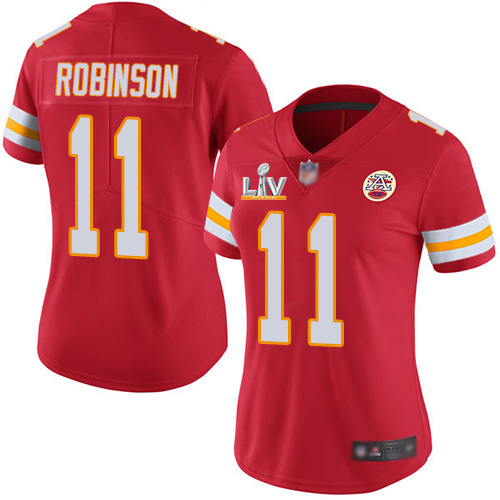 Personalized Chiefs #11 Demarcus Robinson Red Team Color Women’s Super Bowl LV Bound Stitched NFL Untouchable Limited Jersey