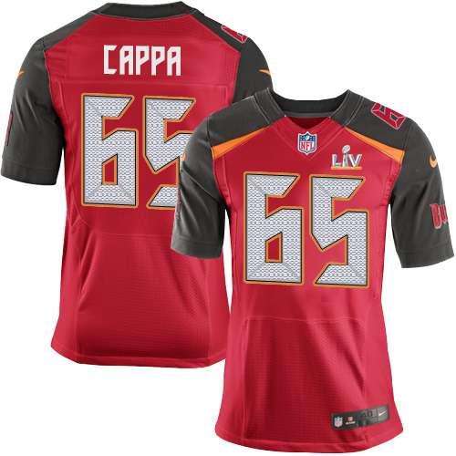 Personalized Buccaneers #65 Alex Cappa Red Team Color Men’s Super Bowl LV Bound Stitched NFL Untouchable Elite Jersey