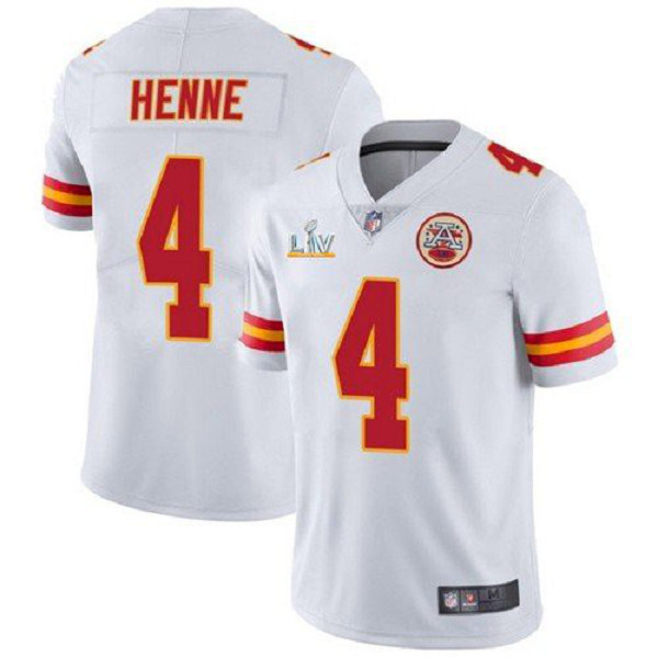 Personalized Men Kansas City Chiefs Chad Henne White 2021 Super Bowl LV NFL Jersey