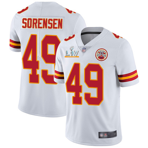 Personalized Chiefs #49 Daniel Sorensen White Men’s Super Bowl LV Bound Stitched NFL Untouchable Limited Jersey