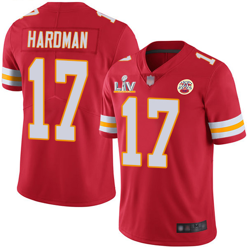 Personalized Chiefs #17 Mecole Hardman Red Team Color Men’s Super Bowl LV Bound Stitched NFL Untouchable Limited Jersey