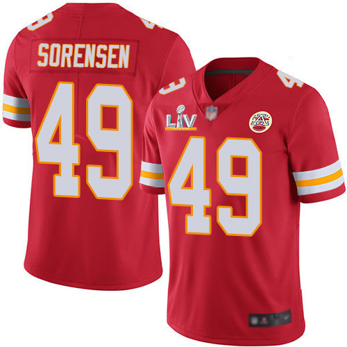 Personalized Chiefs #49 Daniel Sorensen Red Team Color Men’s Super Bowl LV Bound Stitched NFL Untouchable Limited Jersey