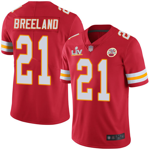 Personalized Chiefs #21 Bashaud Breeland Red Team Color Men’s Super Bowl LV Bound Stitched NFL Untouchable Limited Jersey