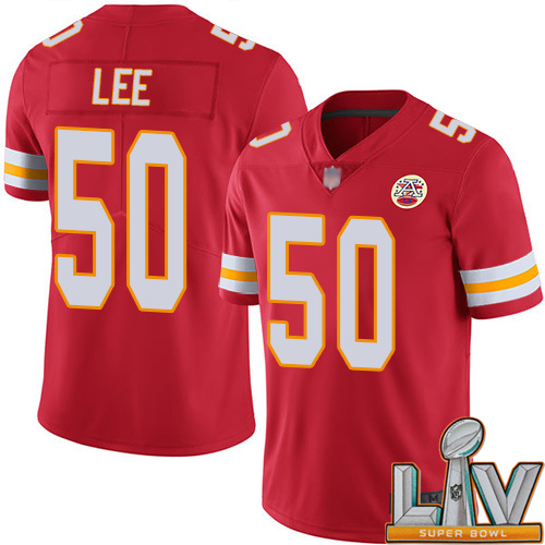 Personalized Cheap Super Bowl LV 2021 Men Kansas City Chiefs 50 Lee Darron Red Team Color Untouchable Limited Player NFL Jersey