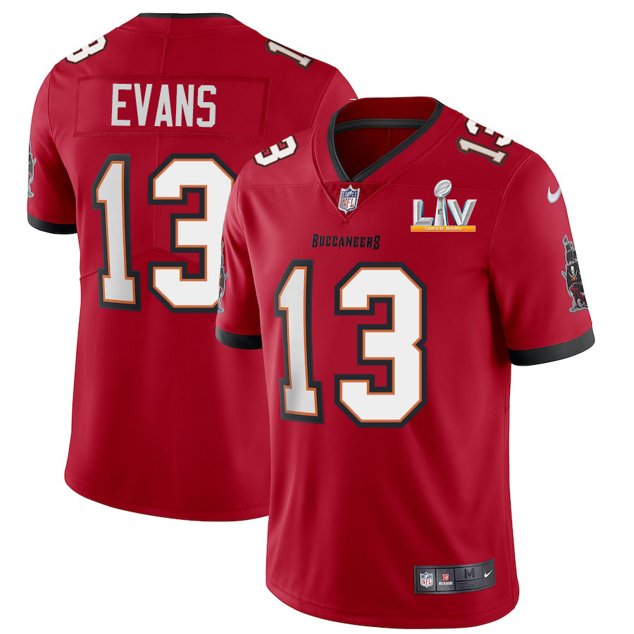 Personalized Tampa Bay Buccaneers #13 Mike Evans Youth Super Bowl LV Bound Red Limited Jersey
