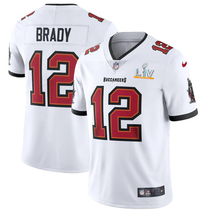 Personalized Tampa Bay Buccaneers #12 Tom Brady Youth Super Bowl LV Bound White Limited Jersey