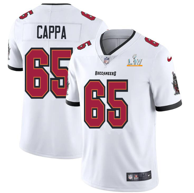 Personalized Tampa Bay Buccaneers #65 Alex Cappa Youth Super Bowl LV Bound White Limited Jersey