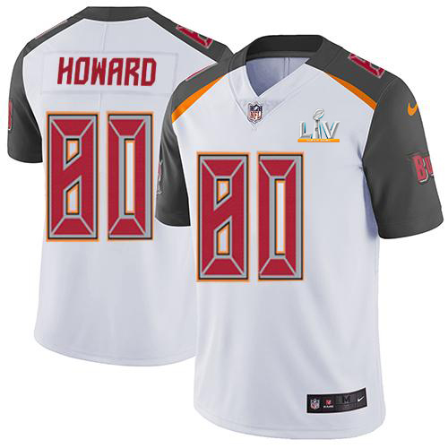 Personalized Buccaneers #80 O. J. Howard White Youth Super Bowl LV Bound Stitched NFL Untouchable Limited Jersey
