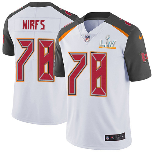 Personalized Buccaneers #78 Tristan Wirfs White Youth Super Bowl LV Bound Stitched NFL Untouchable Limited Jersey
