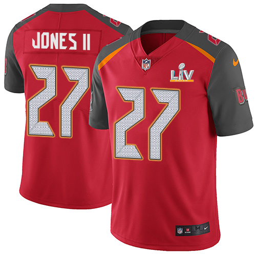 Personalized Buccaneers #27 Ronald Jones II Red Team Color Youth Super Bowl LV Bound Stitched NFL Untouchable Limited Jersey