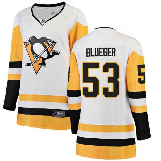 Personalized Women Penguins #53 Teddy Blueger White Hockey Jersey