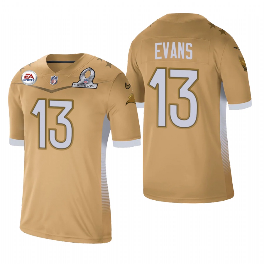 Personalized Tampa Bay Buccaneers #13 Mike Evans 2021 NFC Pro Bowl Game Gold NFL Jersey