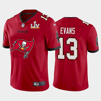 Personalized Men’s Tampa Bay Buccaneers Mike Evans Red Team Logo 2021 Super Bowl LV Jersey