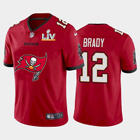 Personalized Men’s Tampa Bay Buccaneers #12 Tom Brady Team Logo Red 2021 Super Bowl LV Jersey