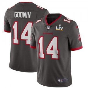 Personalized Buccaneers 14 Chris Godwin Grey 2021 Super Bowl LV Untouchable Limited Men Jersey