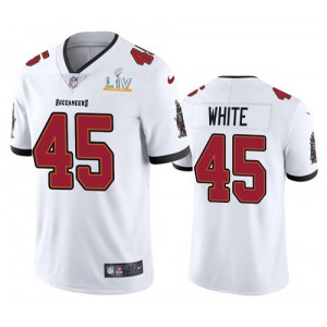 Personalized Buccaneers 45 Devin White White 2021 Super Bowl LV Untouchable Limited Men Jersey
