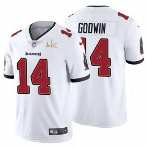 Personalized Buccaneers 14 Chris Godwin White 2021 Super Bowl LV Untouchable Limited Men Jersey