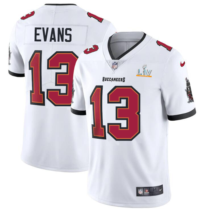Personalized Tampa Bay Buccaneers #13 Mike Evans Men’s Super Bowl LV Bound White Limited Jersey