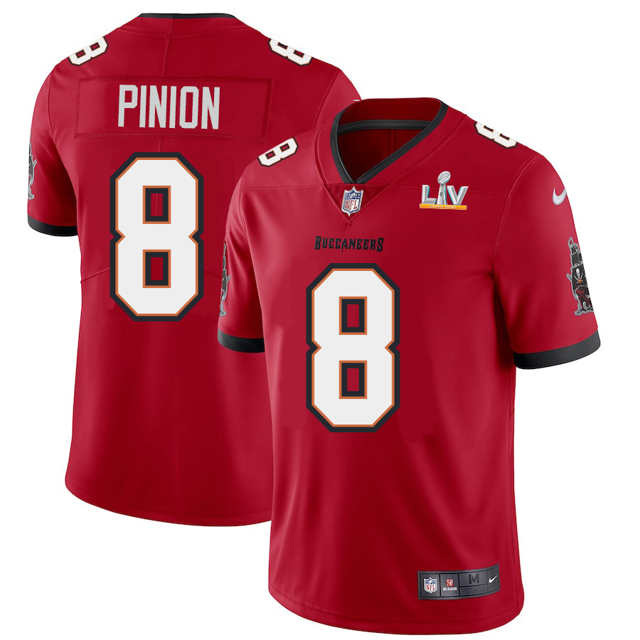 Personalized Tampa Bay Buccaneers #8 Bradley Pinion Men’s Super Bowl LV Bound Red Limited Jersey
