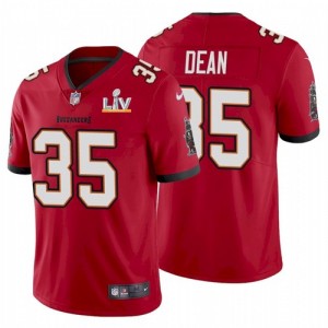 Personalized Buccaneers 35 Jamel Dean Red 2021 Super Bowl LV Limited Untouchable Limited Men Jersey
