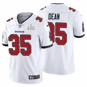 Personalized Buccaneers 35 Jamel Dean White 2021 Super Bowl LV Limited Untouchable Limited Men Jersey