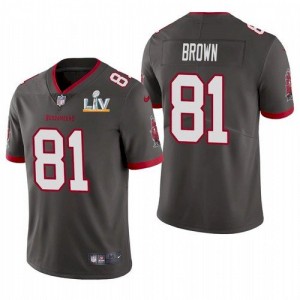 Personalized Buccaneers 81 Antonio Brown Grey 2021 Super Bowl LV Limited Untouchable Limited Men Jersey