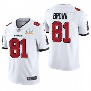 Personalized Buccaneers 81 Antonio Brown White 2021 Super Bowl LV Limited Untouchable Limited Men Jersey