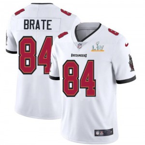 Personalized Buccaneers 84 Cameron Brate White 2021 Super Bowl LV Limited Untouchable Limited Men Jersey