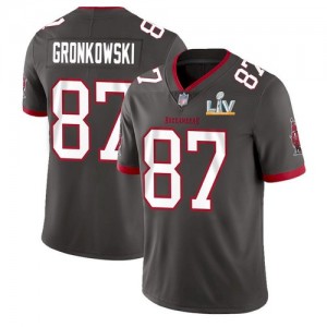 Personalized Buccaneers 87 Rob Gronkowski Grey 2021 Super Bowl LV Limited Untouchable Limited Men Jersey