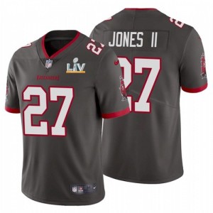 Personalized Buccaneers 27 Ronald Jones II Grey 2021 Super Bowl LV Limited Untouchable Limited Men Jersey