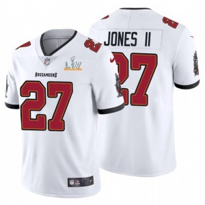 Personalized Buccaneers 27 Ronald Jones II White 2021 Super Bowl LV Limited Untouchable Limited Men Jersey