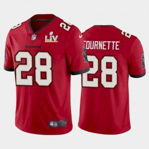 Personalized Buccaneers 28 Leonard Fournette Red 2021 Super Bowl LV Limited Untouchable Limited Men Jersey