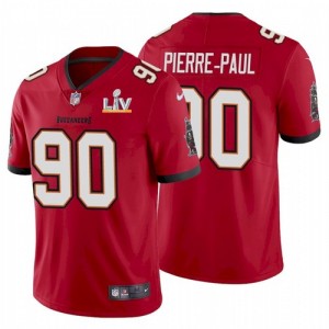Personalized Buccaneers 90 Jason Pierre-Paul Red 2021 Super Bowl LV Limited Untouchable Limited Men Jersey