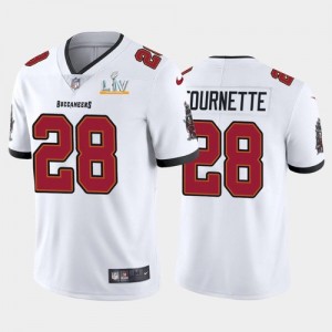 Personalized Buccaneers 28 Leonard Fournette White 2021 Super Bowl LV Limited Untouchable Limited Men Jersey