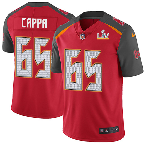 Personalized Buccaneers #65 Alex Cappa Red Team Color Men’s Super Bowl LV Bound Stitched NFL Untouchable Limited Jersey