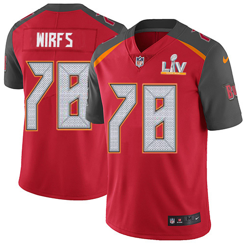 Personalized Buccaneers #78 Tristan Wirfs Red Team Color Men’s Super Bowl LV Bound Stitched NFL Untouchable Limited Jersey