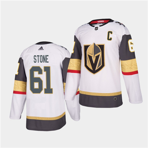 Personalized Golden Knights #61 Mark Stone 2021 Captain White Jersey
