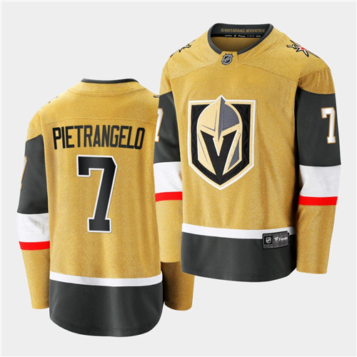 Personalized Golden Knights #7 Alex Pietrangelo 2020-21 Gold Breakaway Jersey