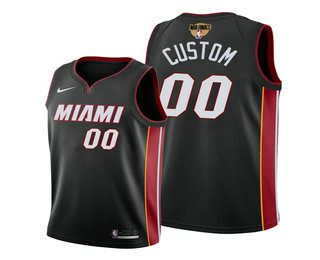Personalized Men’s Miami Heat Active Player 2020 Black Finals Bound Icon Edition Stitched NBA Jersey