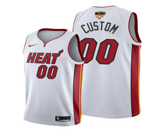 Personalized Men’s Miami Heat Active Player 2020 White Finals Bound Statement Edition Stitched NBA Jersey