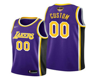Personalized Men’s Los Angeles Lakers Active Player 2020 Purple Finals Bound Icon Edition Stitched NBA Jersey