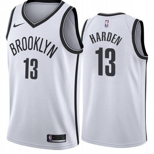 Personalized Brooklyn Nets 13 James Harden White 2021 Swingman Jersey